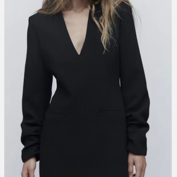 NWT Black Zara Mini Dress Sz. L - Picture 3 of 4